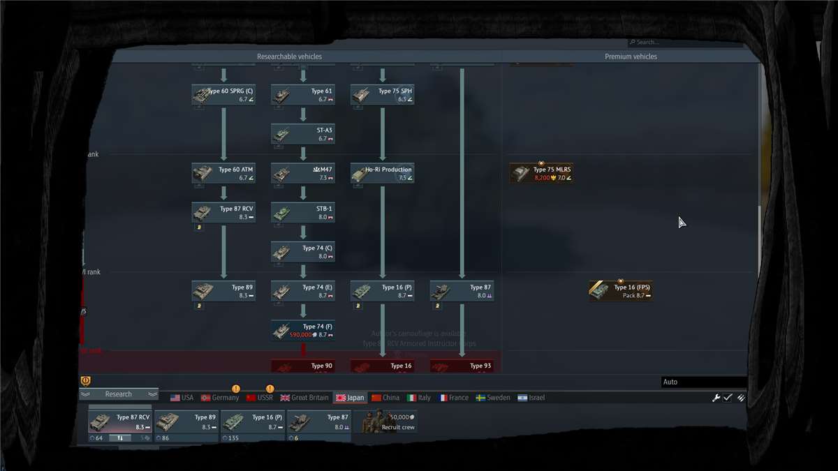Versatile account, with all kinds of tanks